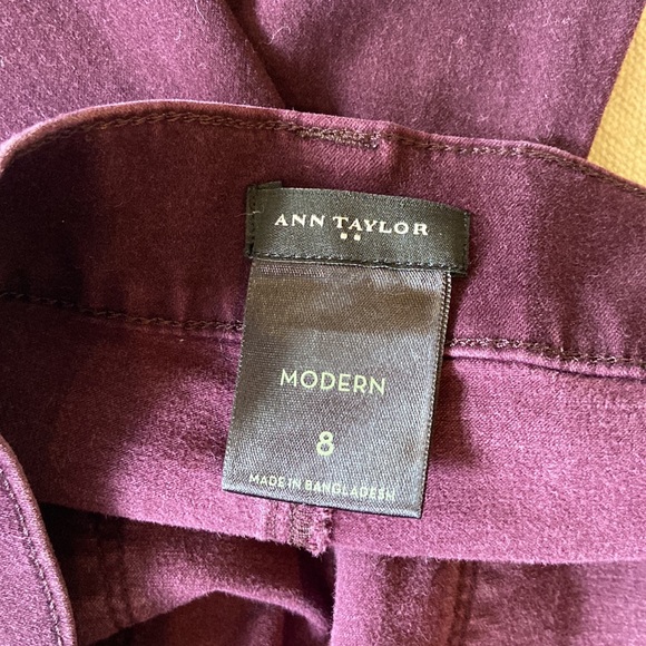 ANN TAYLOR Modern Jeans Pants Skinny Straight Purple Plum Denim Stretch - Picture 6 of 11